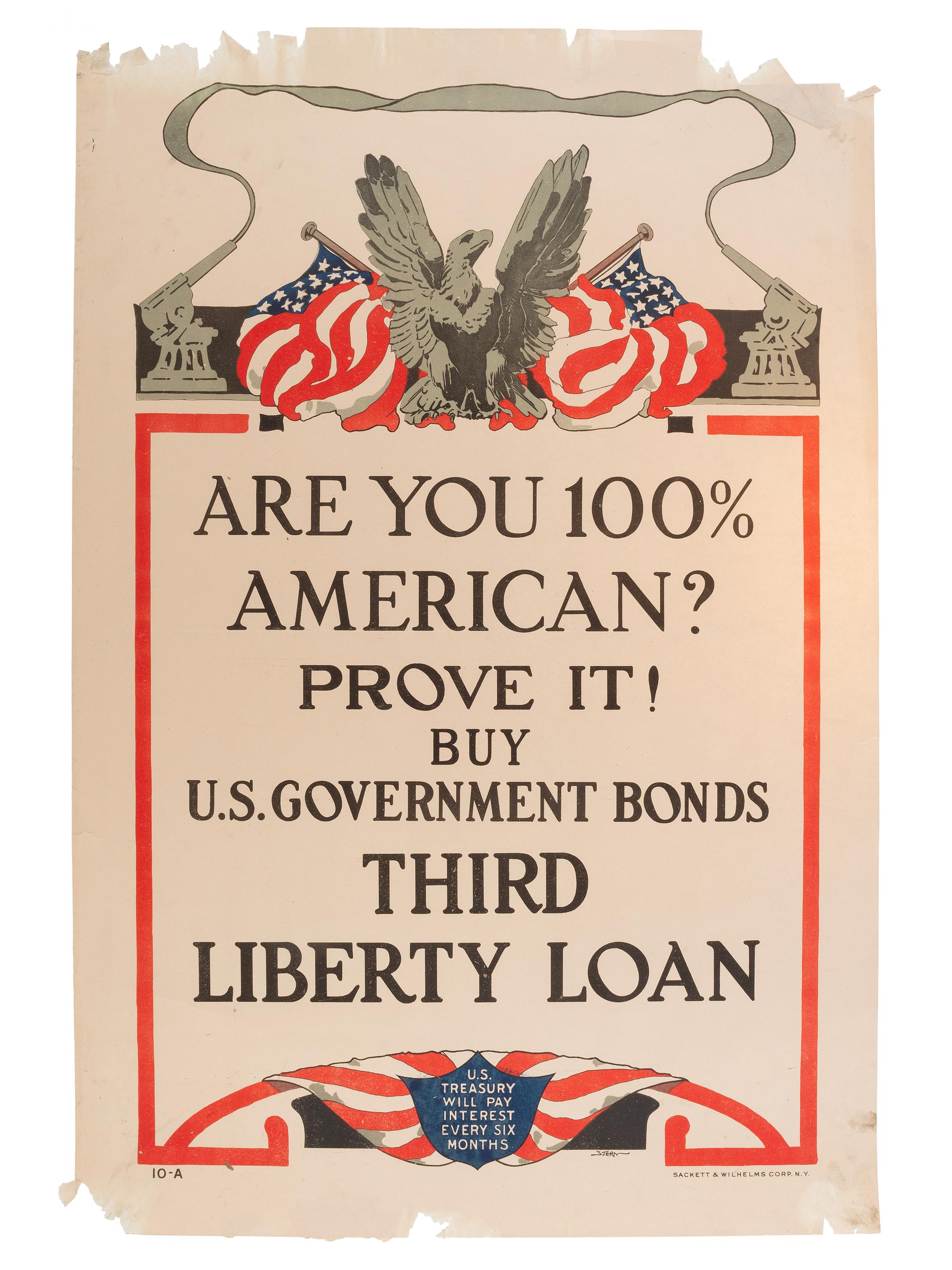 [WORLD WAR I]. A group of 5 posters promoting the Third Liberty Loan, comprising: