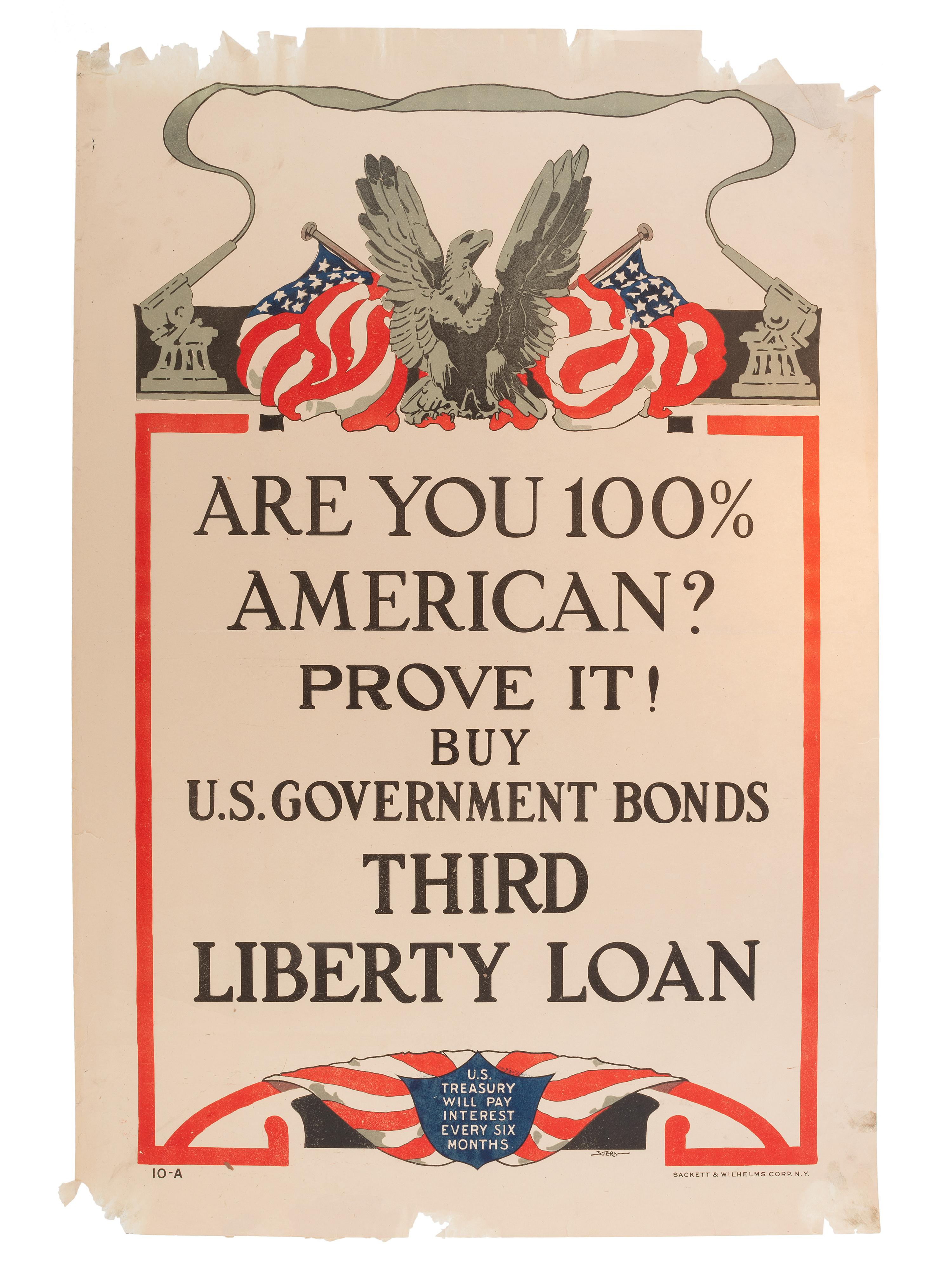 [WORLD WAR I]. A group of 5 posters promoting the Third Liberty Loan, comprising: