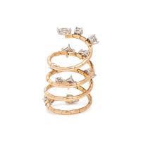 Diamond and Rose Gold Flexible Spiral Ring