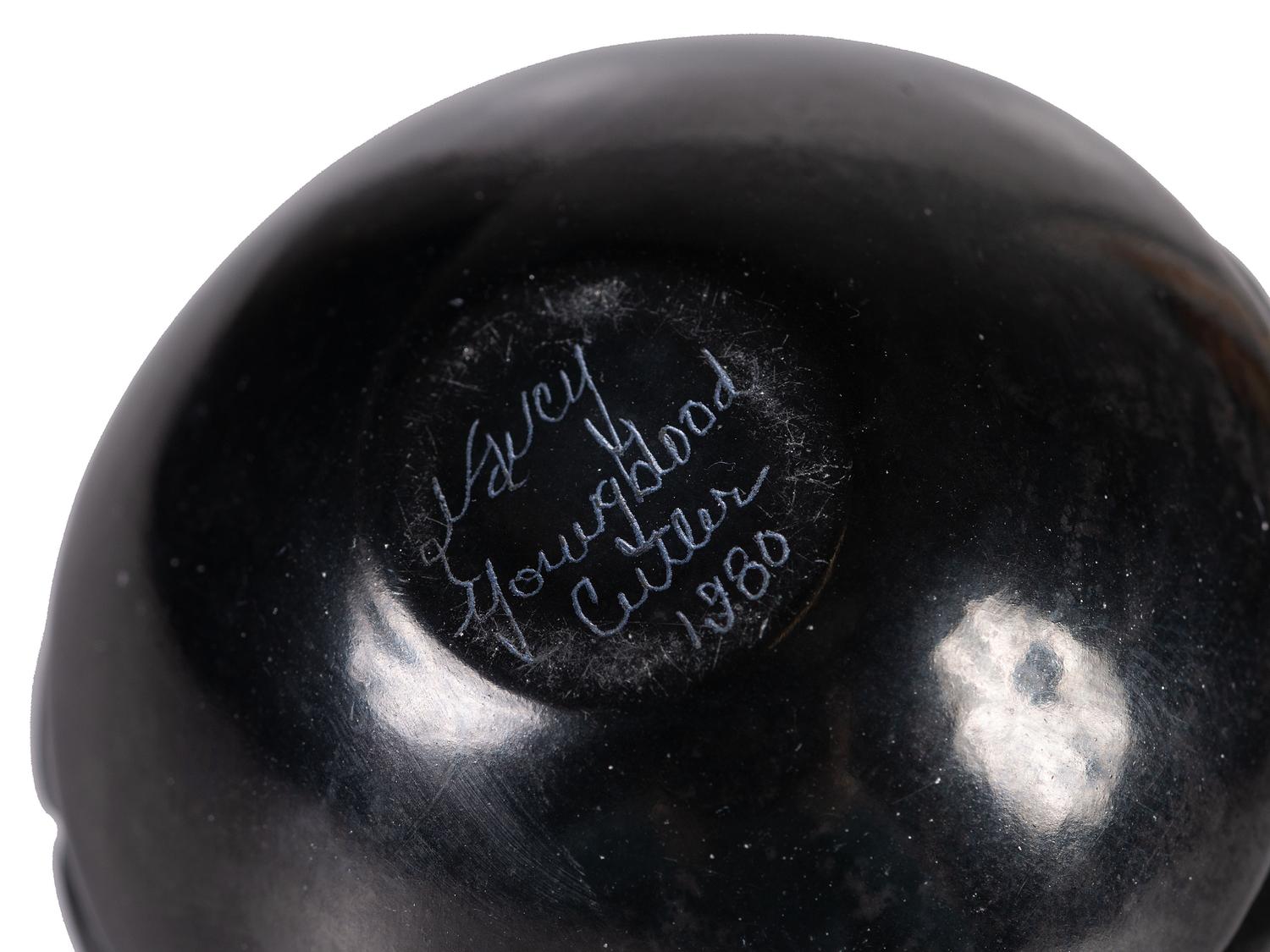 Miniature Carved Blackware Pottery