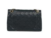 Chanel Medium Classic Double-Flap Bag in Navy Lambskin Leather