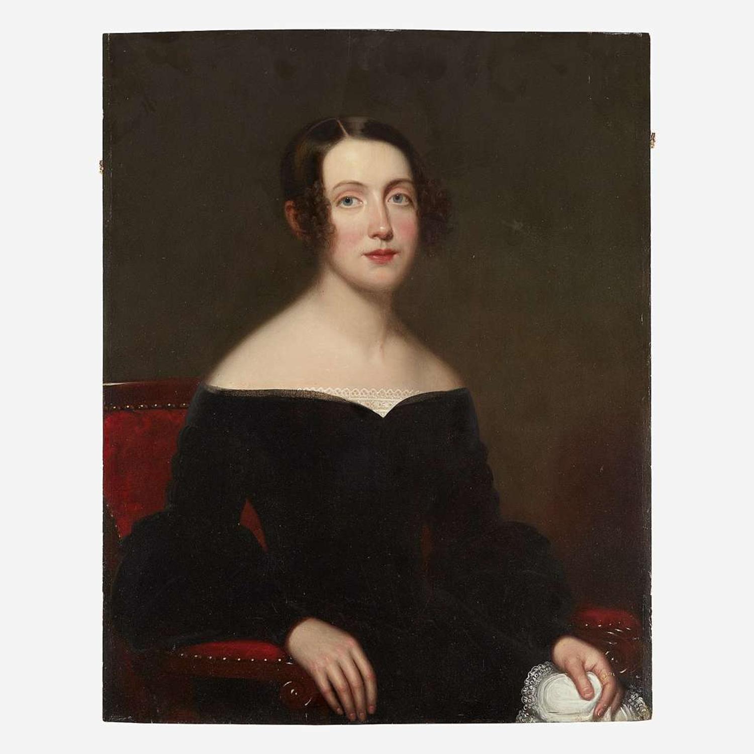 Frederick Randolph Spencer (American, 1806-1875) Portrait of a Lady in a Black Dress