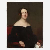 Frederick Randolph Spencer (American, 1806-1875) Portrait of a Lady in a Black Dress