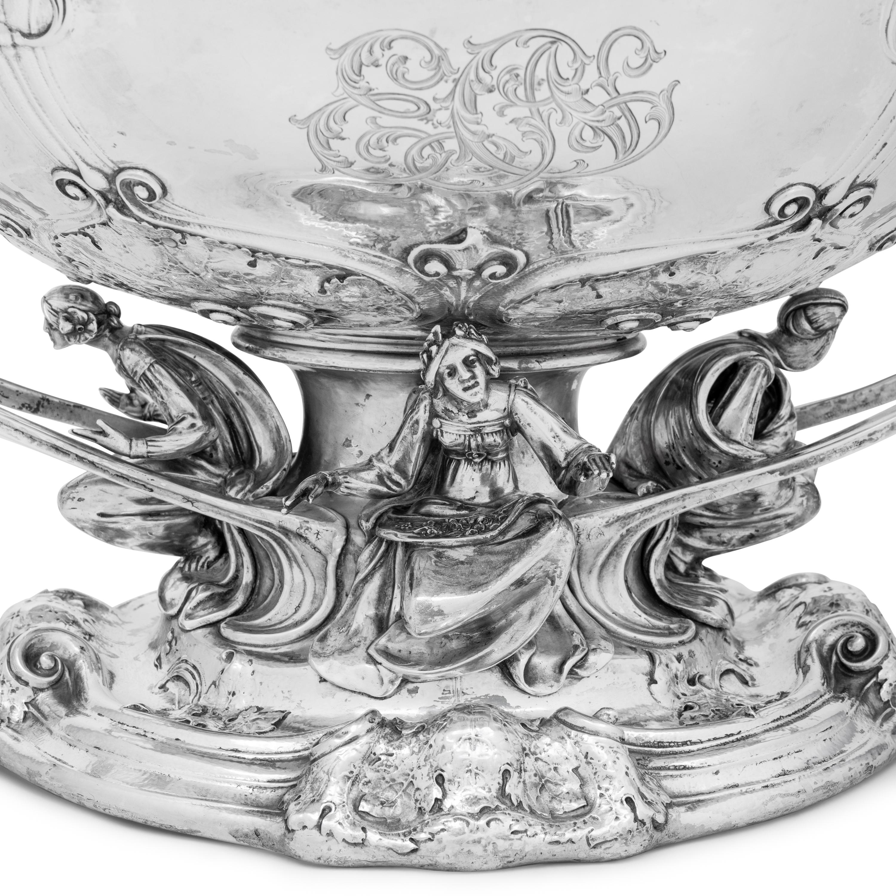 A Large Martelé Silver Punch Bowl Made for the 1904 Louisiana Purchase Exposition in St. Louis