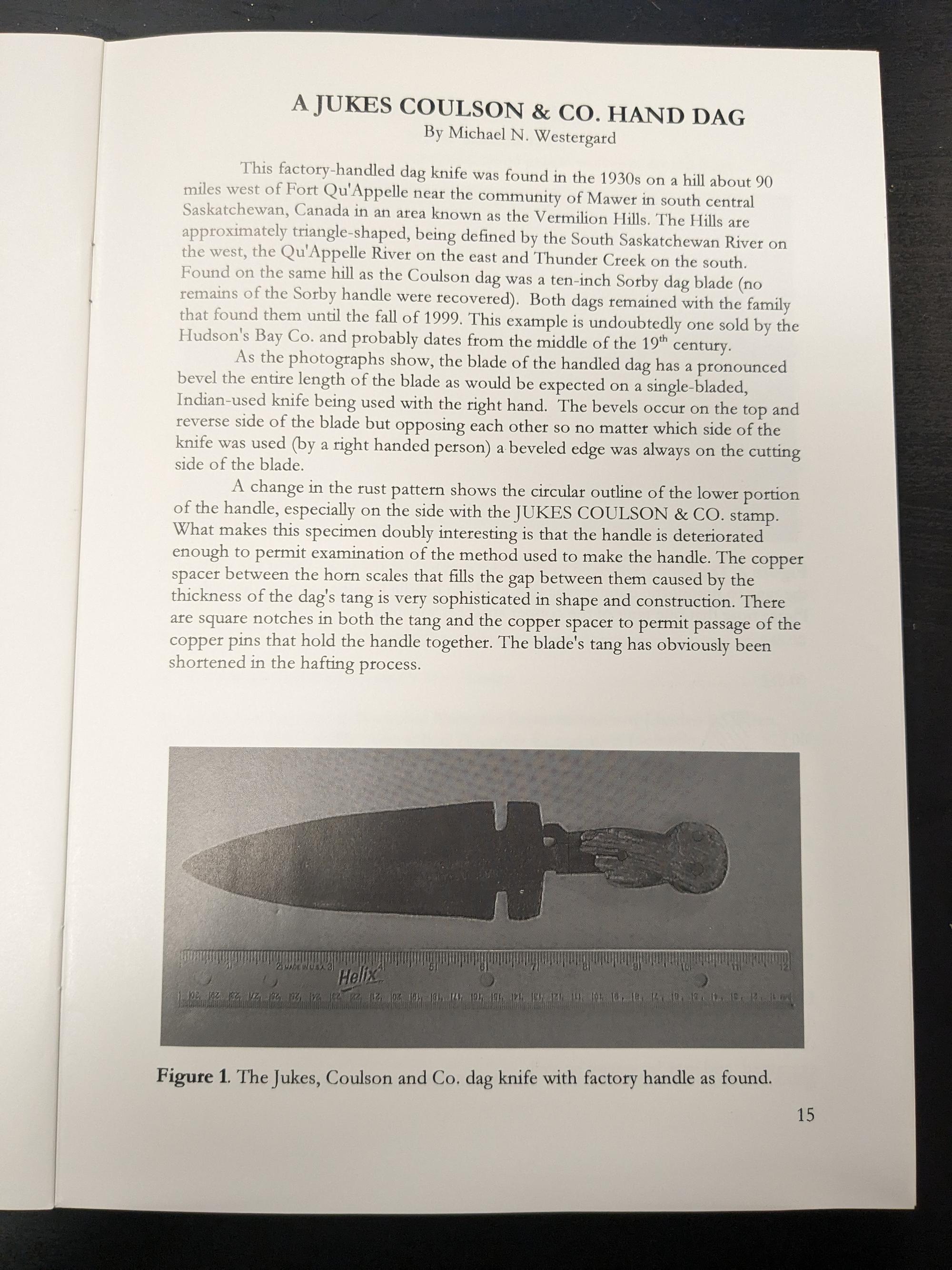 Jukes Coulson and Co. Dag Knife