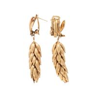 Yellow Gold Foliate Earrings