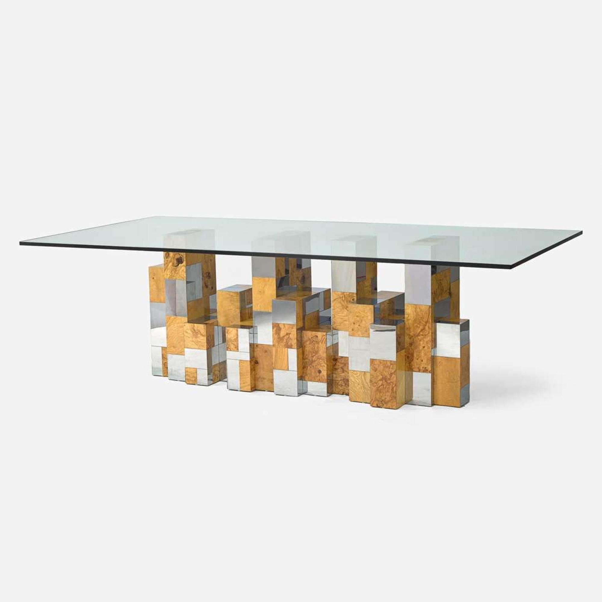 Paul Evans (American, 1931-1987) A "PE 400" Cityscape Dining Table, Directional, USA, circa 1970s