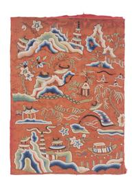 A Group of 11 Chinese Embroidered Silk Articles