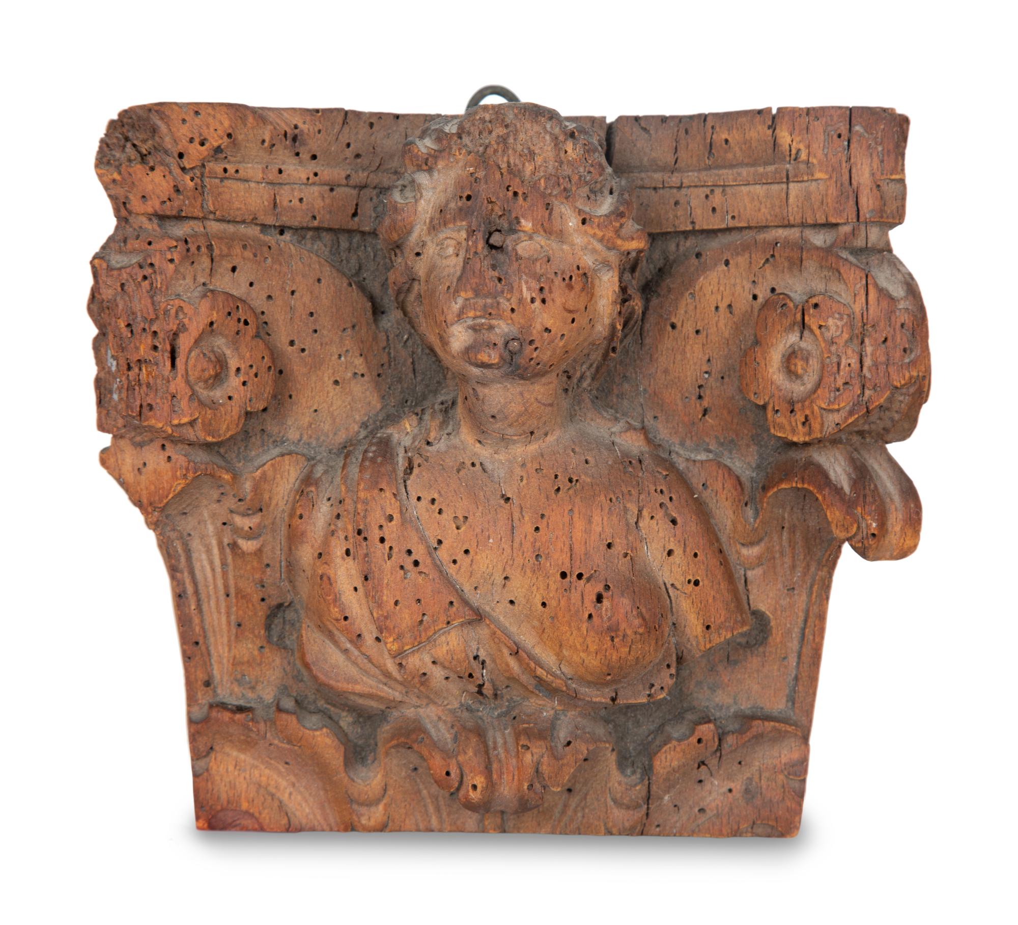 Two Italian Carved Giltwood Figures — 18TH/19TH CENTURY