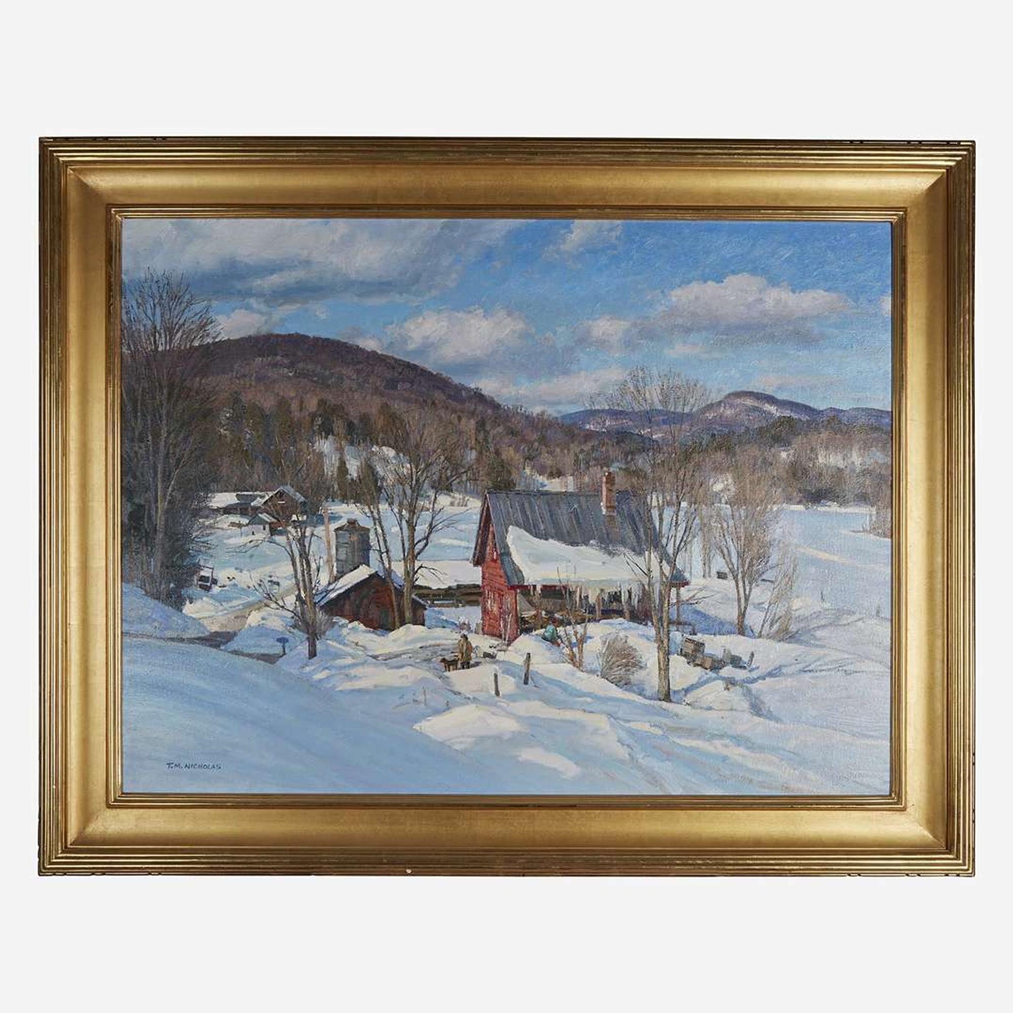 T.M. Nicholas (American, B. 1963) Valley Farm, Vermont
