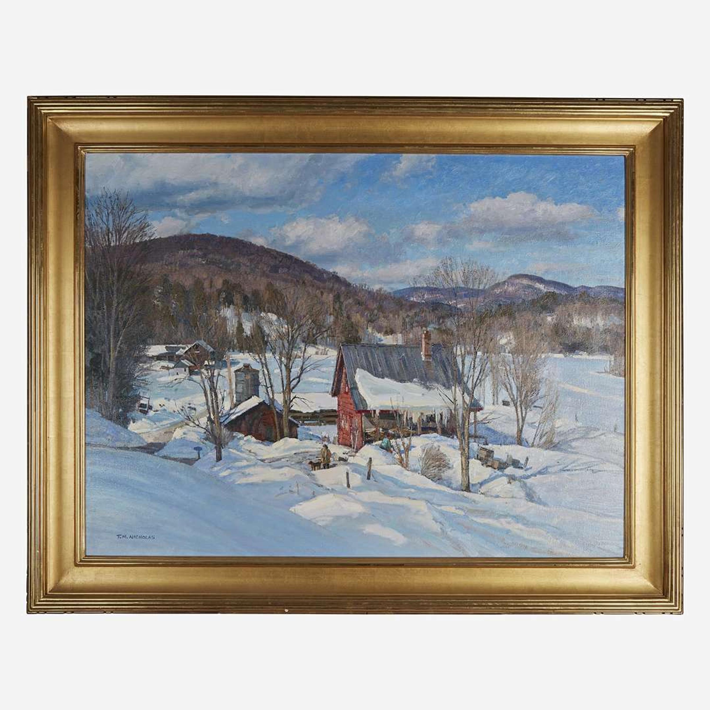 T.M. Nicholas (American, B. 1963) Valley Farm, Vermont
