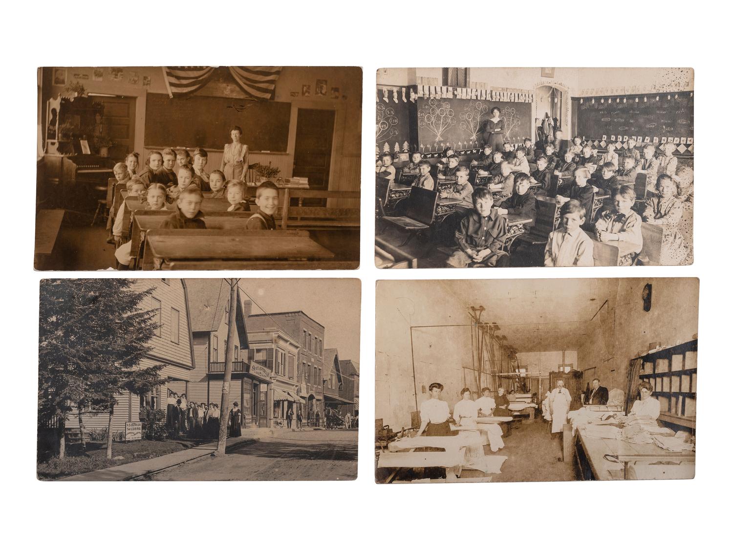 [POSTCARDS]. A group of 105 RPPC of occupational subjects incl. railroad workers and photographers.
