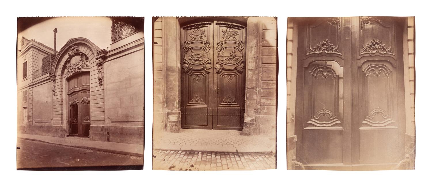 A group of three photographs ( Hôtel de la Comtess de Verrue, rue du Regard , 1899; Hôtel de Gouffier, rue de Varenne 56 , 1899-1900; Hôtel d'Argouges, rue Seguier 16 , 1900)