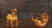 A Group of Three Paintings of Dogs