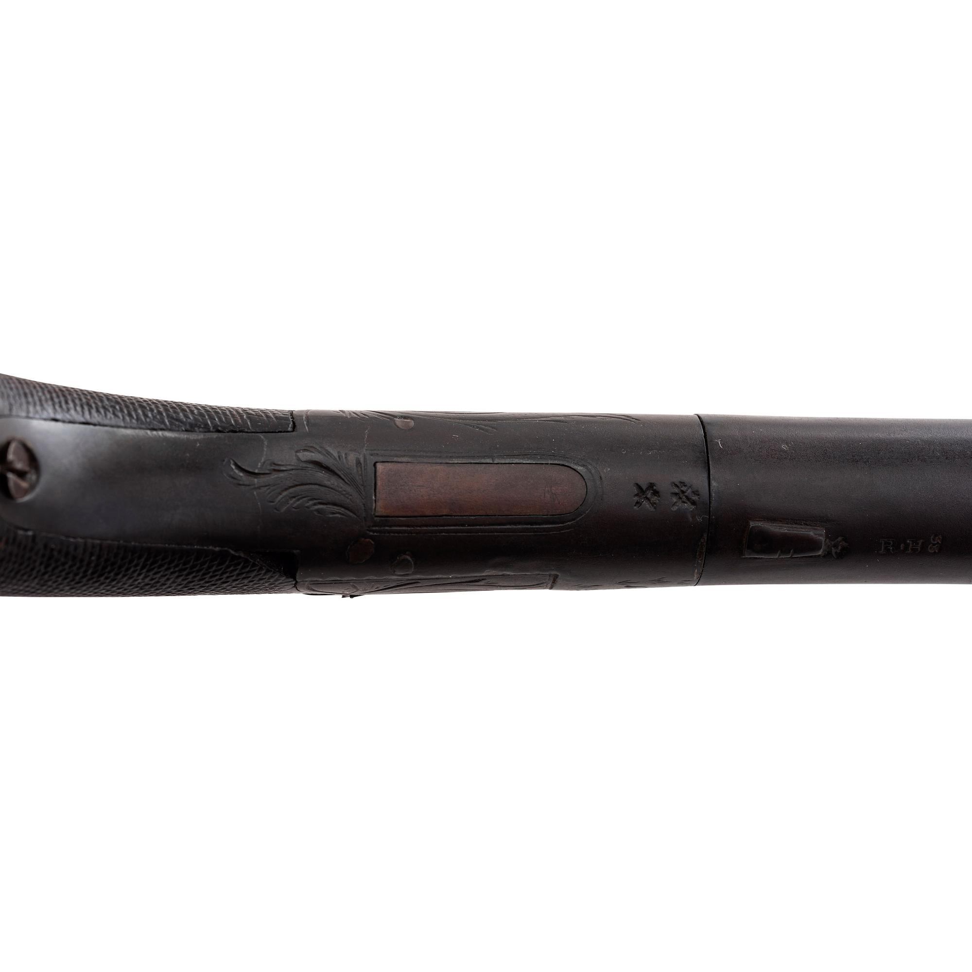 Tryon Retailer Marked English Percussion Twist-Off Pocket Pistol