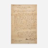 [Americana] [Declaration of Independence] Rodney, Caesar Manuscript Document, signed