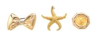 A Collection of Yellow Gold Brooches, 13.70 dwts.