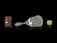 Three Chinese Jade and Hardstone Articles
