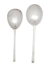 Two English Silver Slip Top Spoons