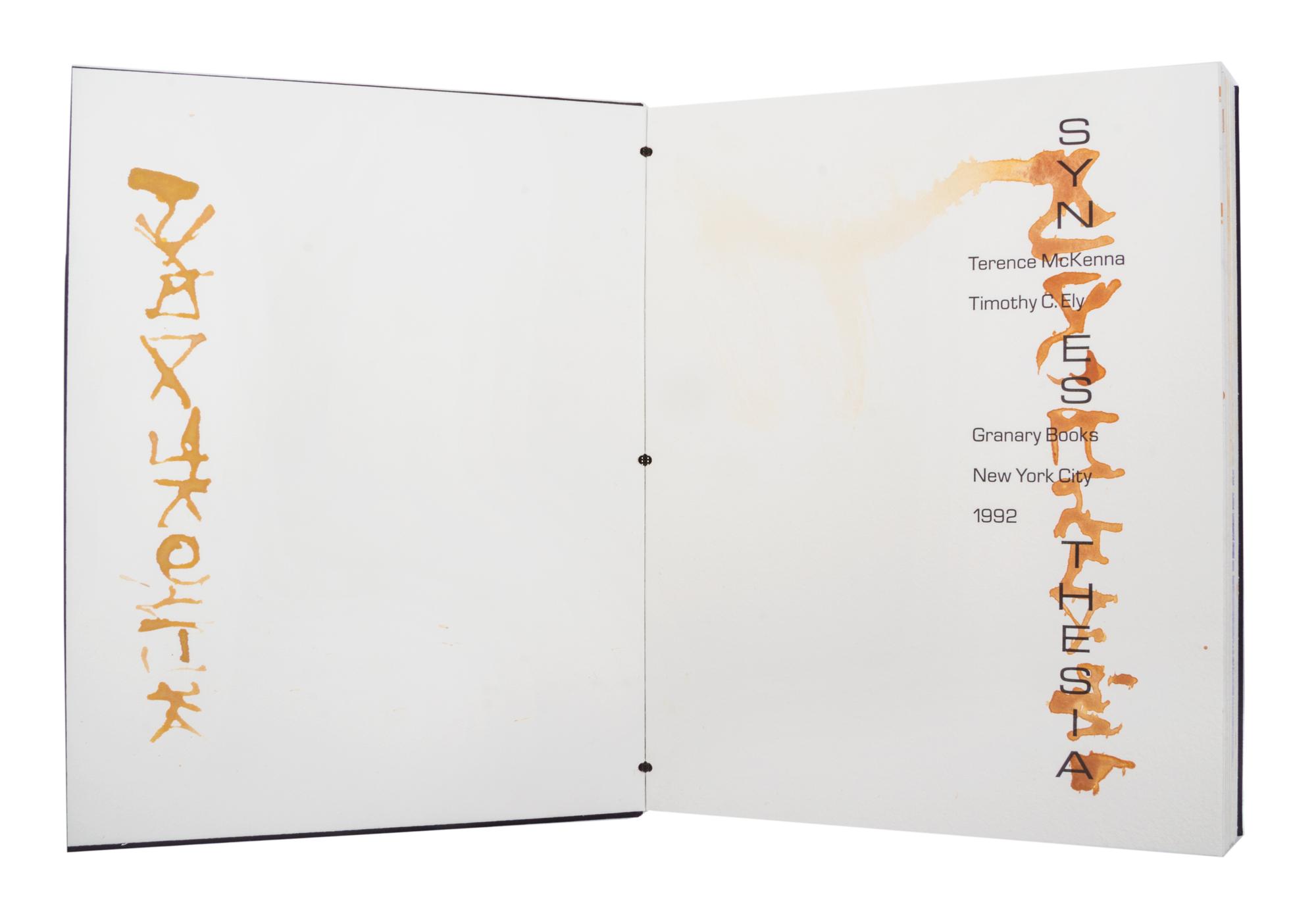 (GRANARY BOOKS) MCKENNA, TERRENCE AND TIMOTHY ELY. Synesthesia. NY, 1992. Limited, signed.