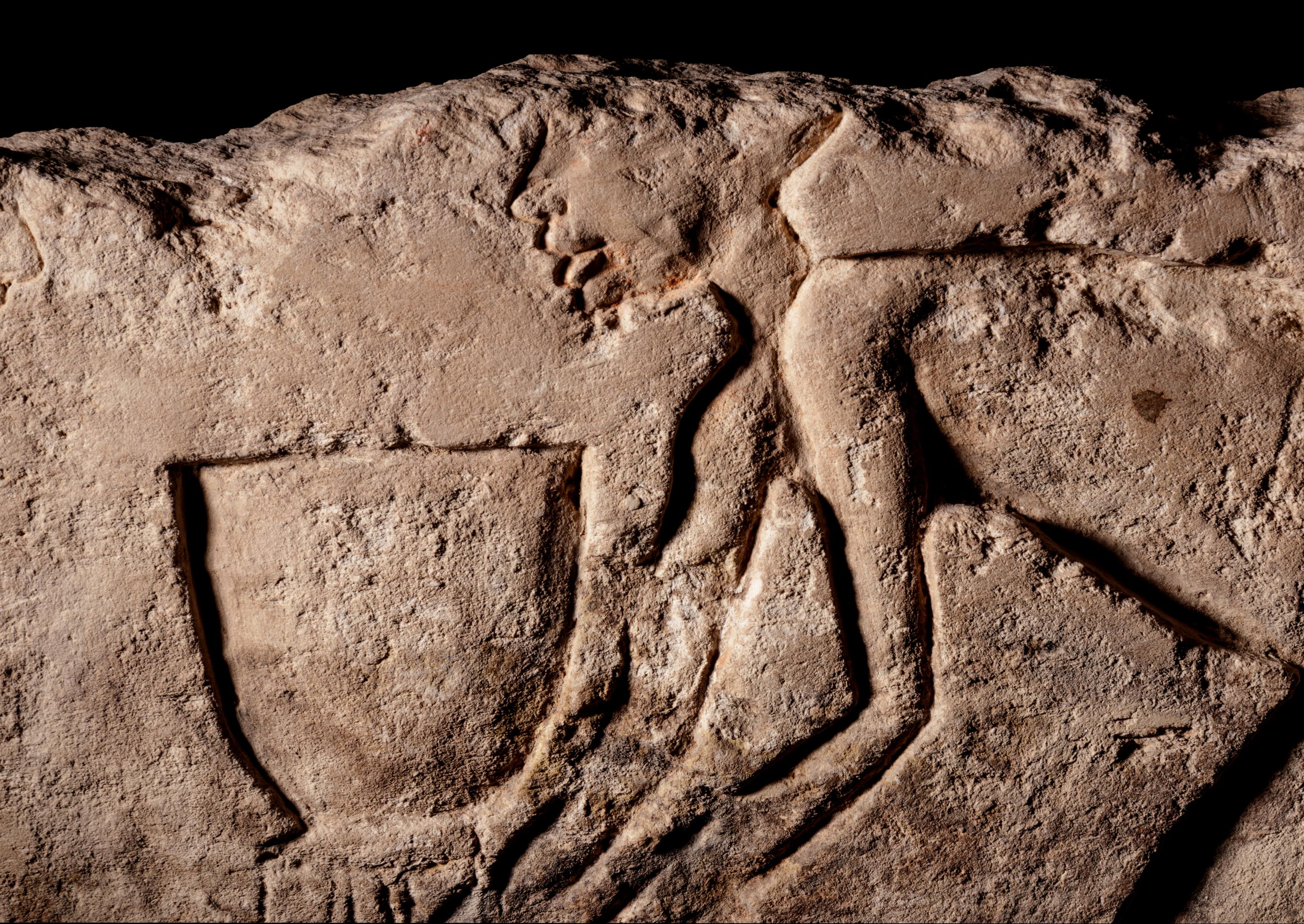 An Egyptian Limestone Relief Fragment