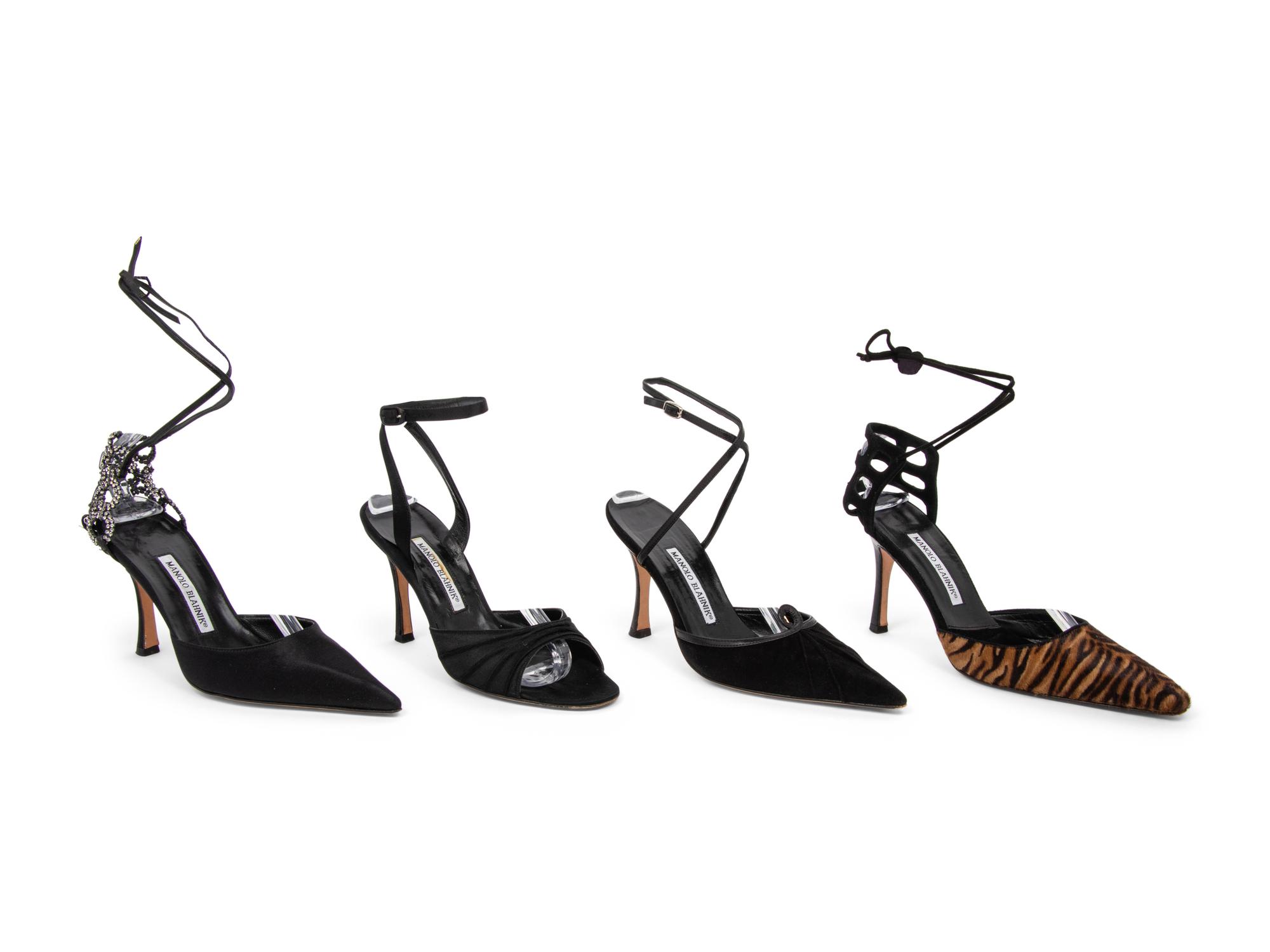 Four Pairs of Manolo Blahnik Shoes