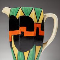 Clarice Cliff (English, 1899–1972) — Castellated Circle (Green Circle) pattern Coffee Service, 17 pieces