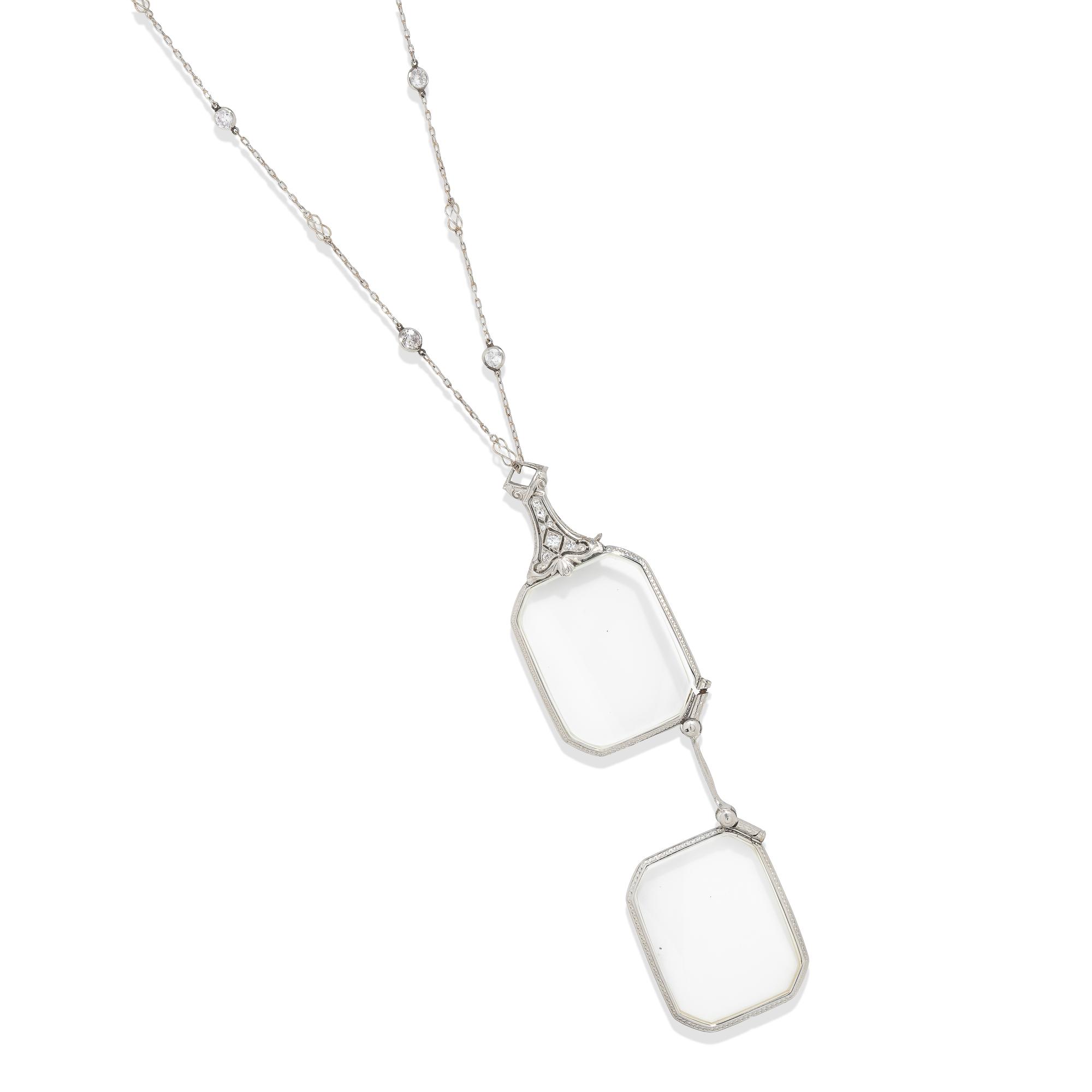 Art Deco, Platinum and Diamond Lorgnette