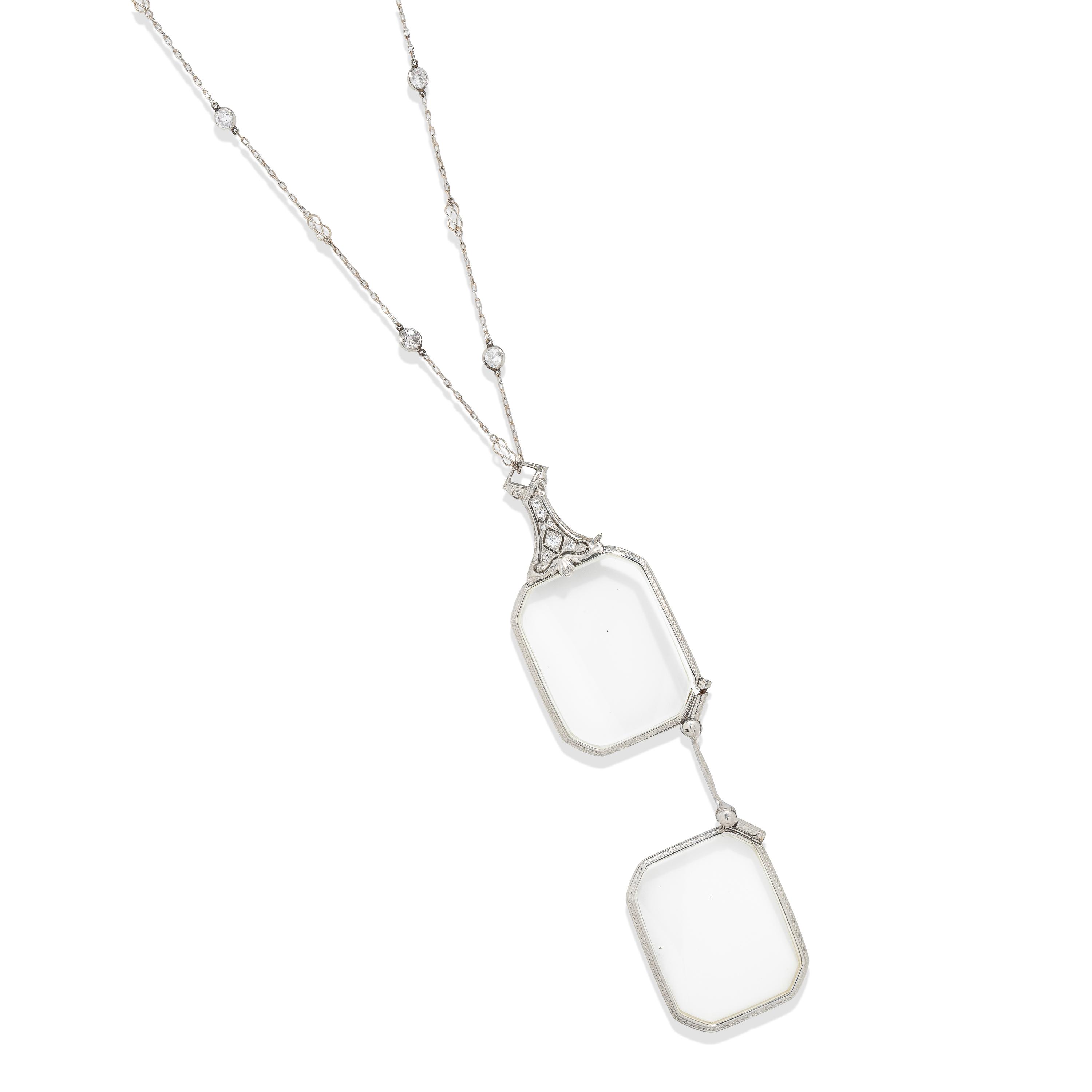 Art Deco, Platinum and Diamond Lorgnette