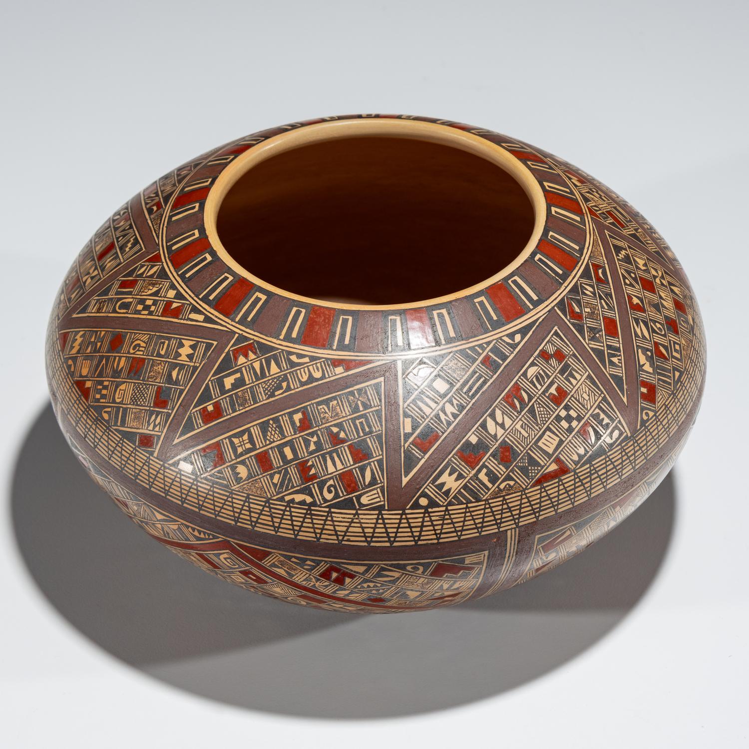 Polychrome Pottery Bowl, Shard Design