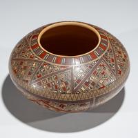 Polychrome Pottery Bowl, Shard Design