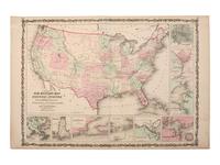 [MAPS]. 40+ maps published by Johnson & Ward, highlighted by US Civil War-period maps.