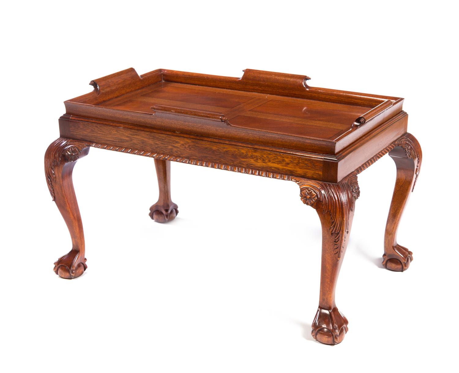 A Chippendale Style Mahogany Low Table Height 21 1/4 x width 32 x depth 22 inches. — 20TH CENTURY