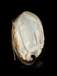 A Large Russet and Greyish White Jade Boulder