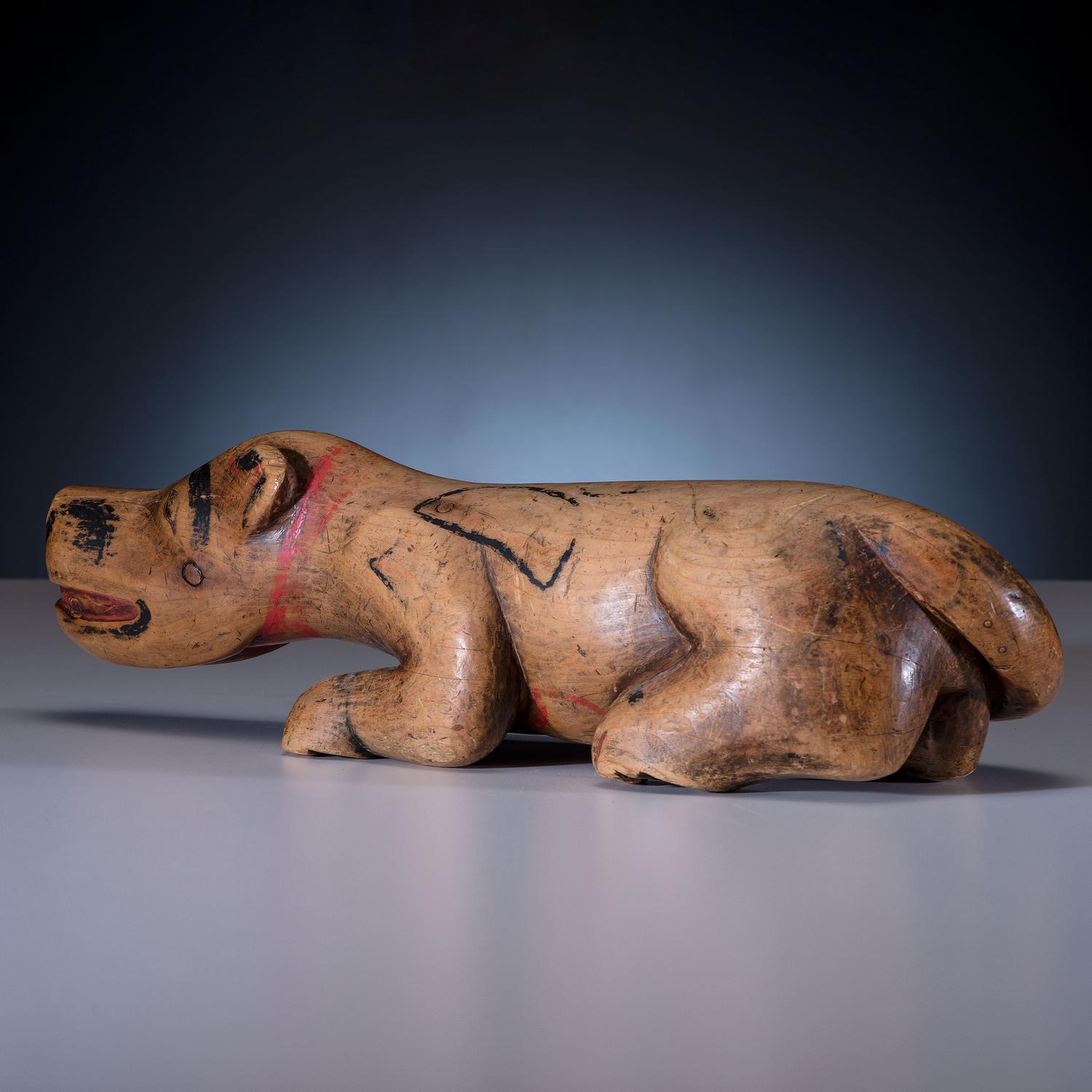 Haida Painted Wood Bear