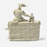 Jack Earl (Ameican, b. 1934) Ceramic Wolf Sculpture, USA, 1975