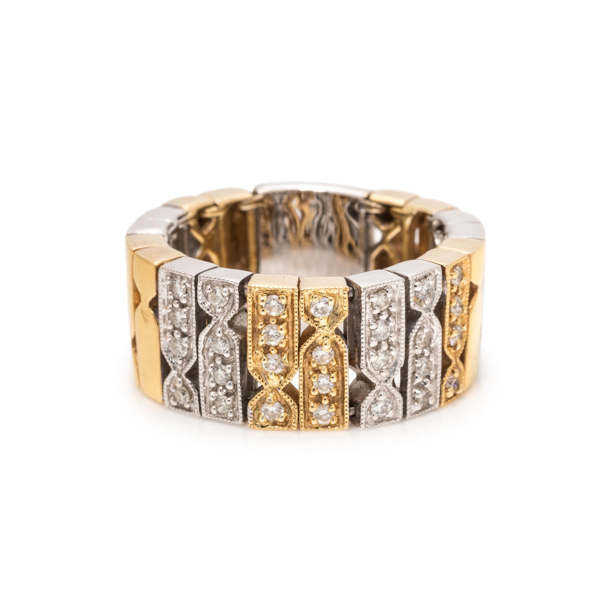 BICOLOR GOLD AND DIAMOND RING