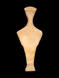 A Cycladic Marble Reclining Female Figure