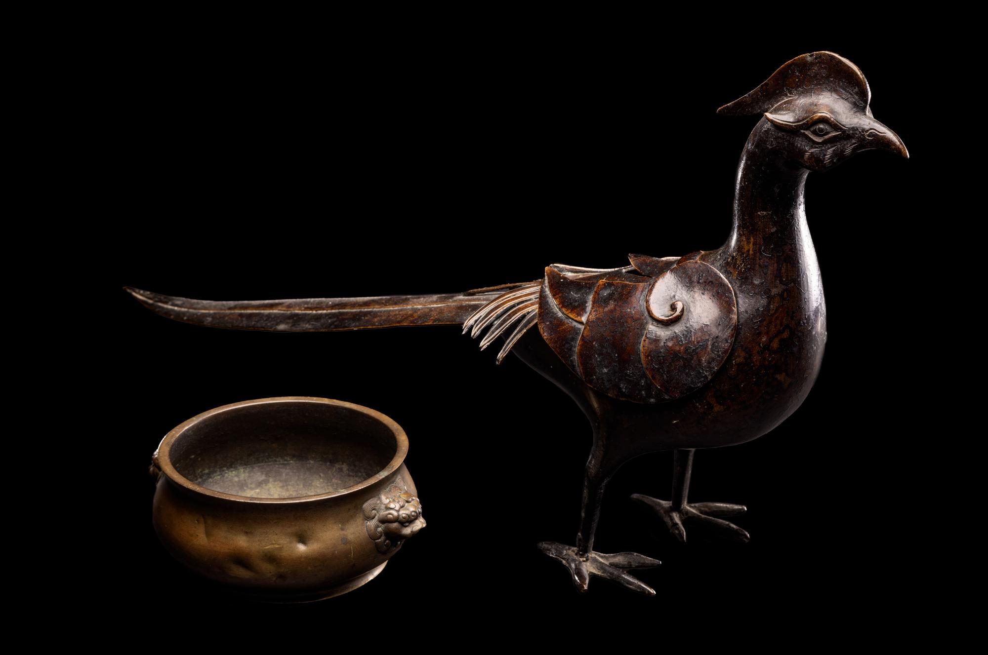 Two Chinese Bronze Incense Burners