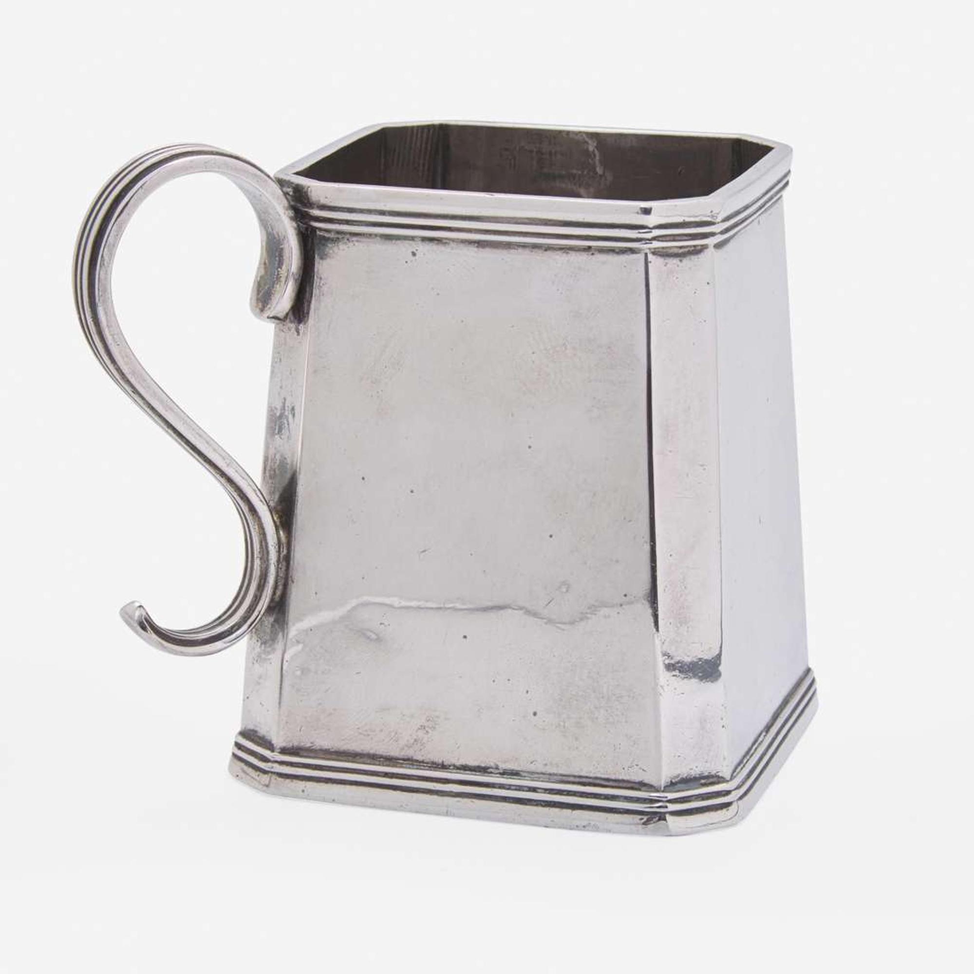 A square silver cup Ball, Tompkins & Black (active 1839-1851), New York, NY, dated "1842"