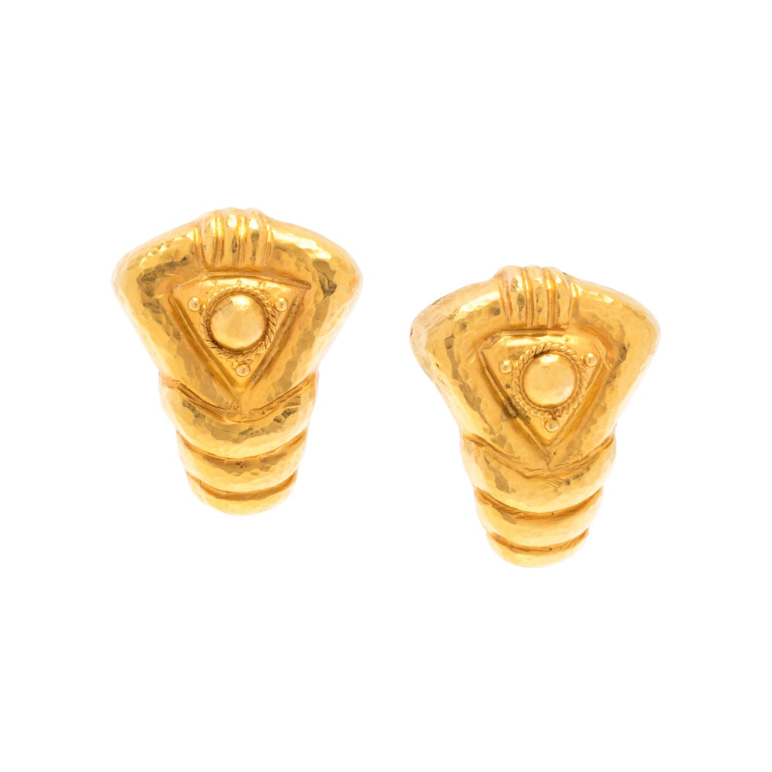 HIGH KARAT GOLD EARCLIPS