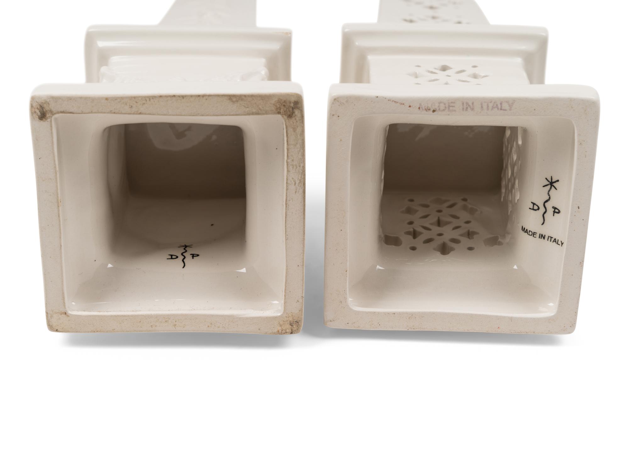 Three Ceramic Obelisks
