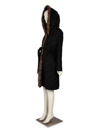 J. Mendel, Barguzine Sable-Trimmed Coat