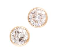 A Pair of Yellow Gold and Diamond Stud Earrings, 1.70 dwts.