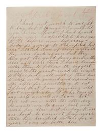 [SLAVERY & ABOLITION]. CRAM, Charles H. Autograph letter signed ("Charles M. Cram"). [Missouri], 1 April 1860. Describing life for Black people in Missouri.