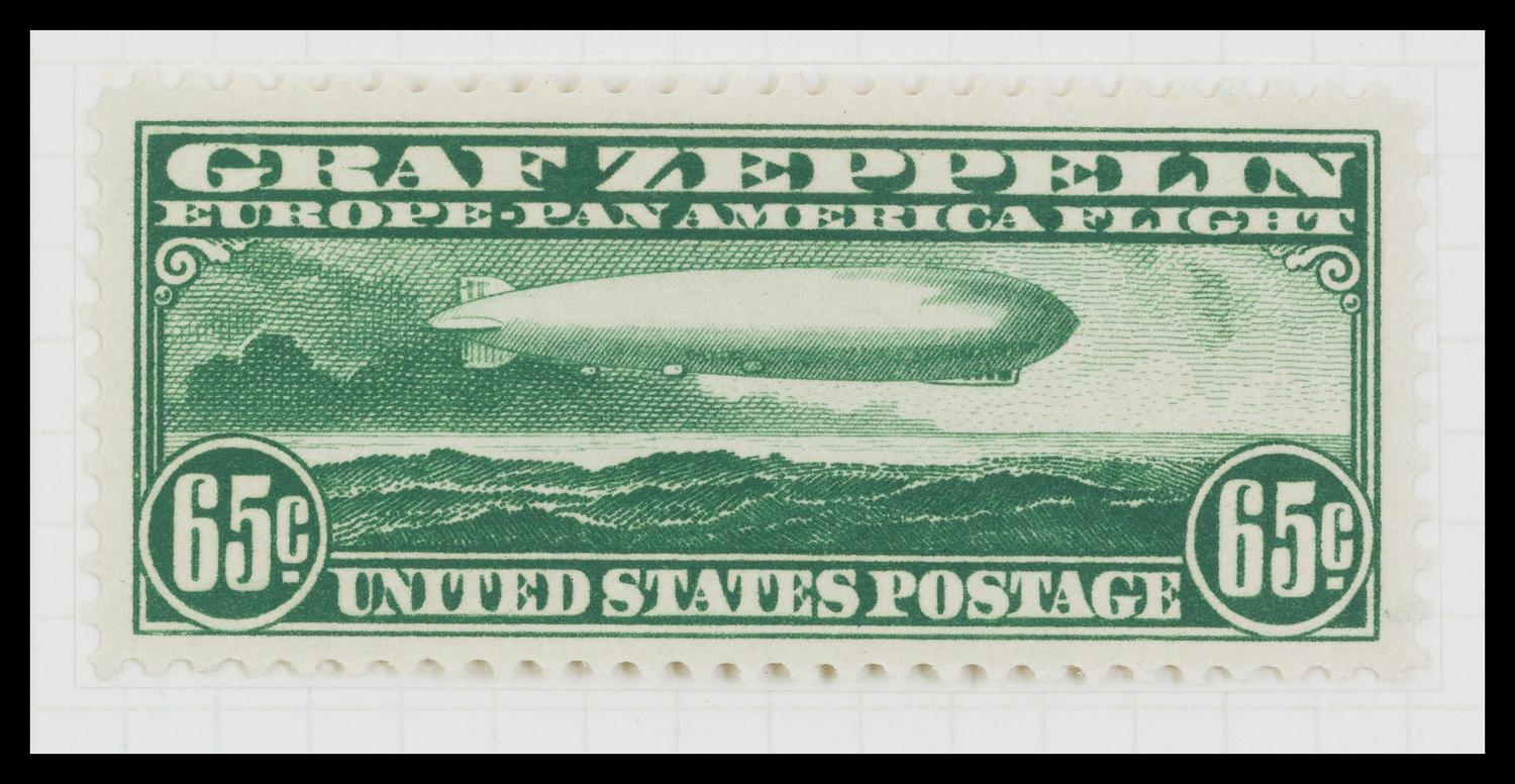 A Collection of United States 1930 Graf Zeppelin Airmail Stamps