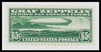 A Collection of United States 1930 Graf Zeppelin Airmail Stamps