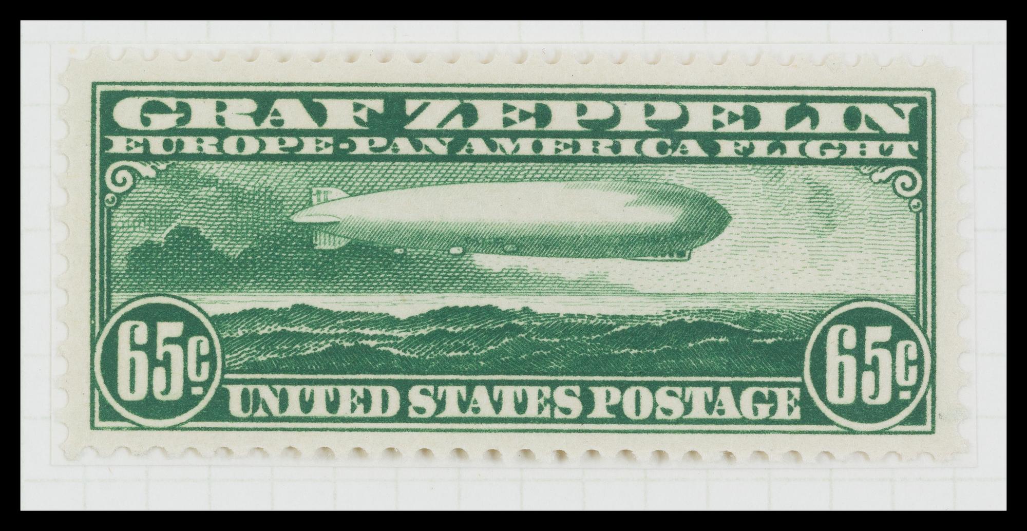 A Collection of United States 1930 Graf Zeppelin Airmail Stamps