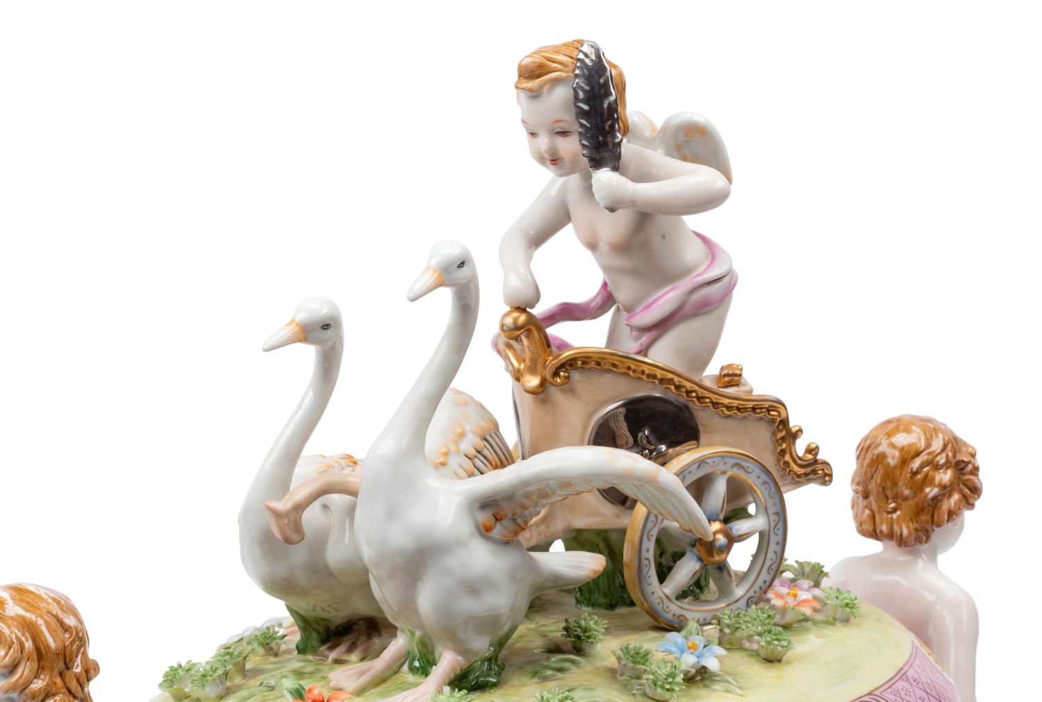 A Dresden Porcelain Figural Tureen