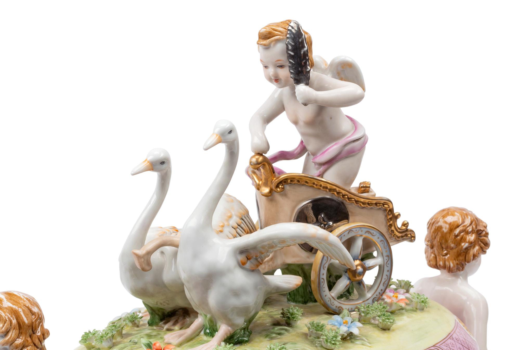 A Dresden Porcelain Figural Tureen